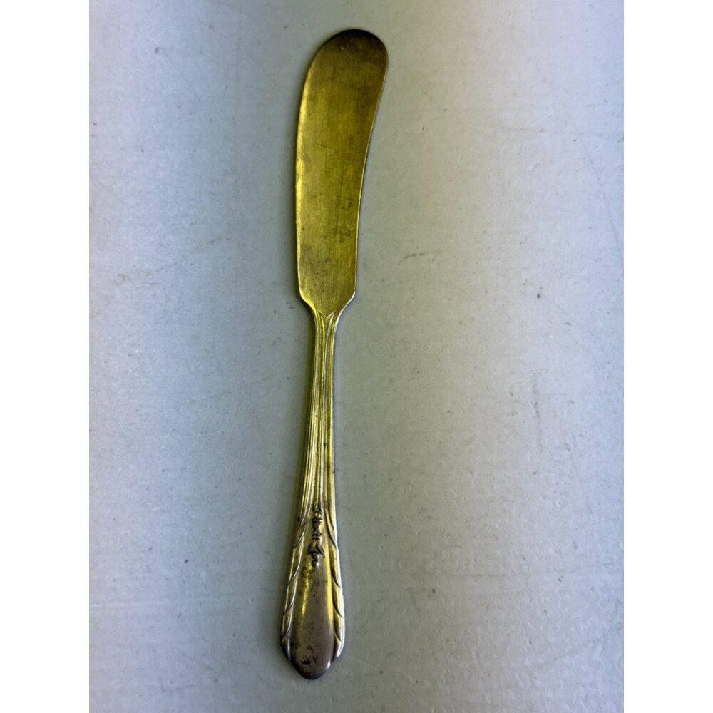 Oneida Silver Plate Lynnwood-Memory Flat Handle Butter Spreader Knife 496416